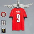 England away jersey, number 9 with captain's armband