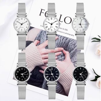 Women's Watch College Style Alloy Watch Universal Multi-Surface Mesh Strap Women's Quartz Watch Cross-Border Alloy Watch