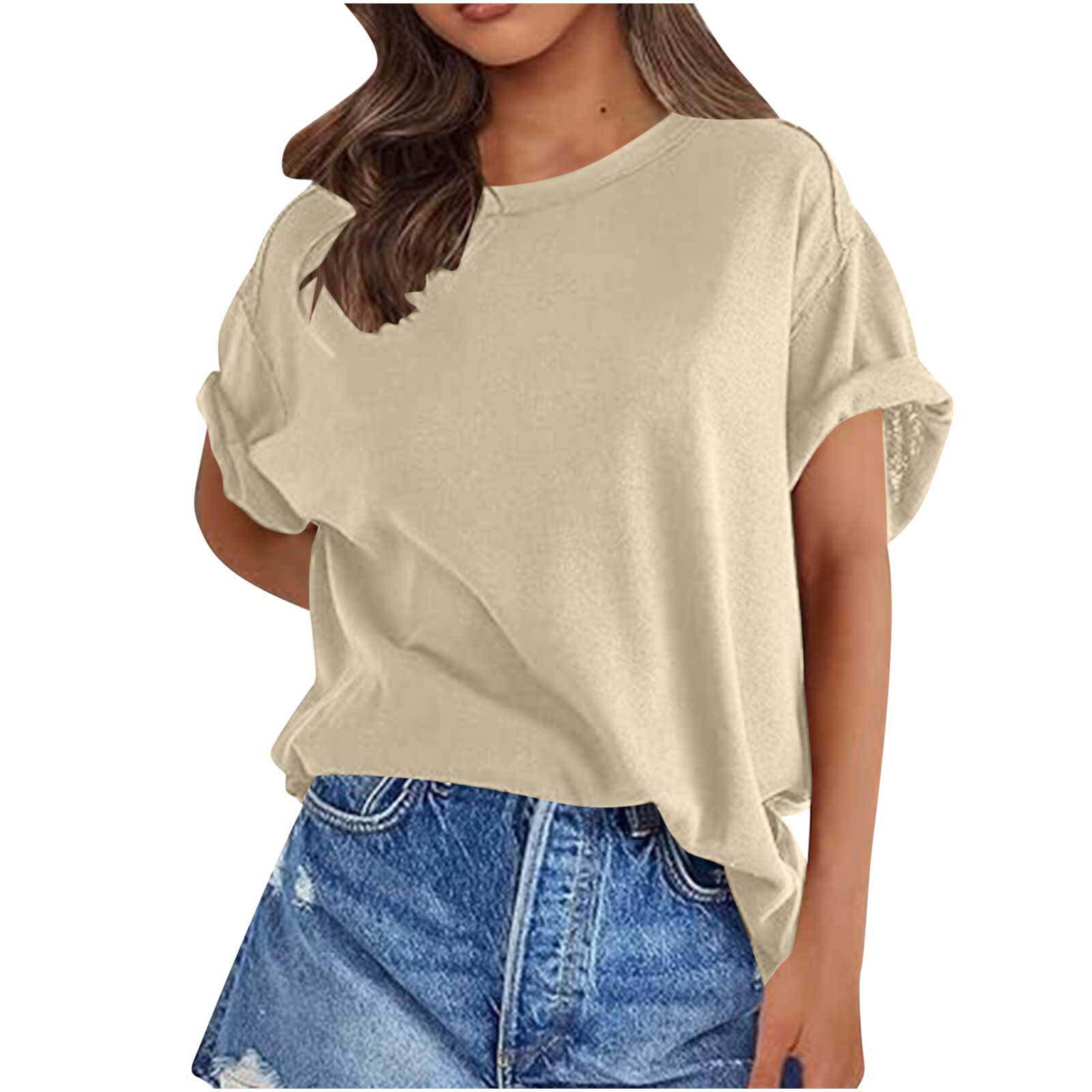 Mens Casual Short Sleeve T Shirt Solid Color Round Neck Loose Fit Plus Size Summer Activewear Wholesale Available