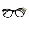 Japanese Cute Retro Rilakkuma Glasses with Large Black Frames, Face-Slimming, Subculture, Cute Decoration, Photo Cosplay, Anime
