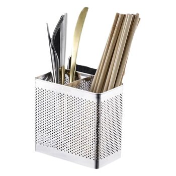 Chopstick Barrel Wall-Mounted Punch-Free Stainless Steel Drain Storage Box Multi-Purpose Chopstick Cage Chopstick Basket Kitchen Storage Rack