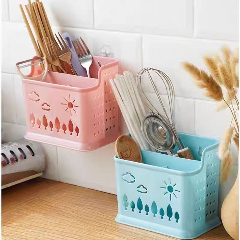 Multifunctional Household Chopstick Holder, Wall-Mounted Chopstick Basket, Kitchen Chopstick Organizer, Chopstick Storage Box, Storage Rack