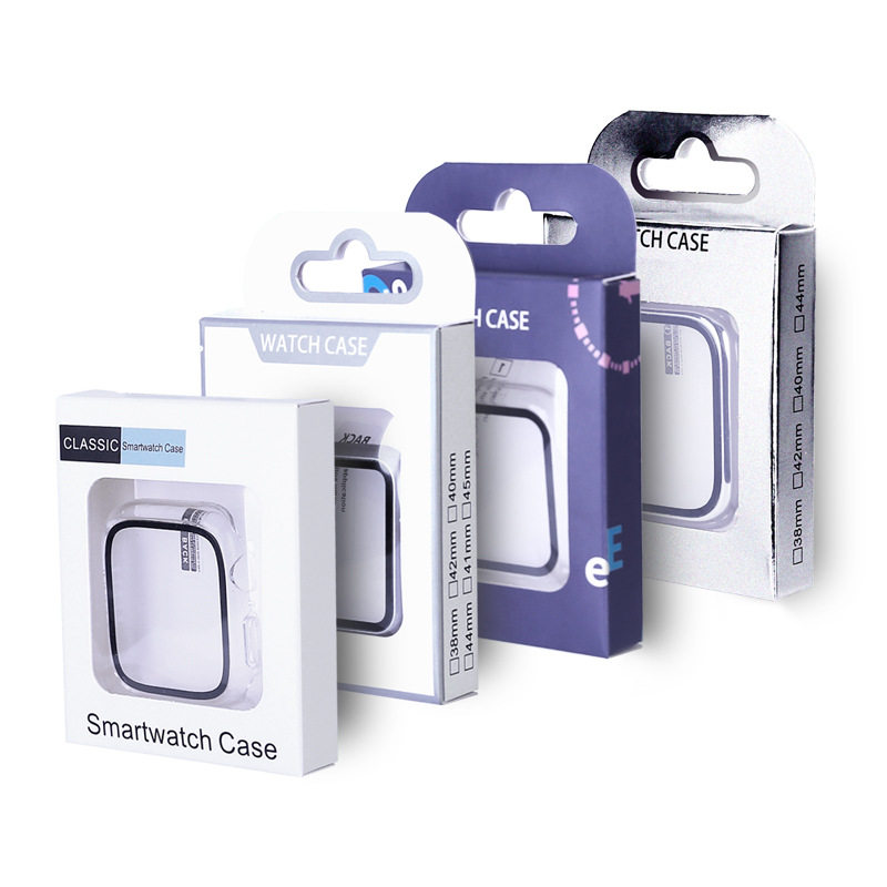 Watch Case Packaging Suitable for Smart Bracelet Watch Protective Cover Pvc Blister Color Box Manufacturer Direct Sales Silver Digital