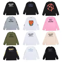 Gallery Dept New Classic Letter Print Street Fashion Brand Loose Casual Trendy Long-Sleeved T-Shirt for Men and Women