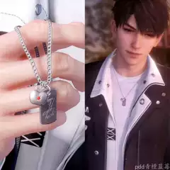 Love and deep space summer to day with stainless steel engraved solid non-fading titanium steel game surrounding titanium steel necklace