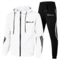 White + black pants