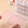 Kitchen 15-compartment refrigerator egg box fresh-keeping box plastic portable food storage box transparent egg tray box