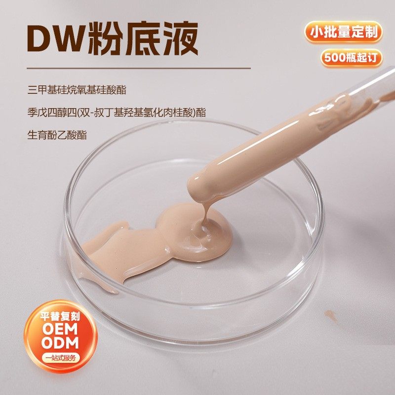 Long-Lasting Liquid Foundation, Non-Removable Concealer, Big-Name Replacement, Cross-Border Oem Cosmetics Processing, Dw Liquid Foundation Customization