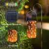 Solar Dragonlamp Outdoor Waterproof Courtyard Decoration Iron Cylinder Hollow Lantern Garden Landscape Decoration Hanging Lamp