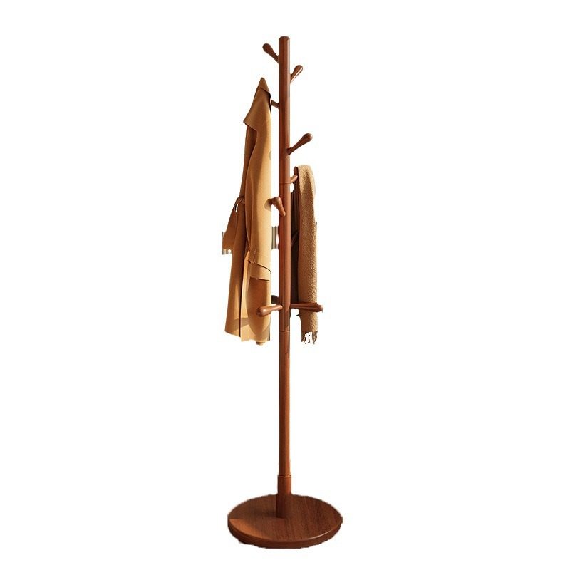 Solid wood hanger floor bedroom hanger household hanger Rod living room vertical non-occupied simple Beech coat rack