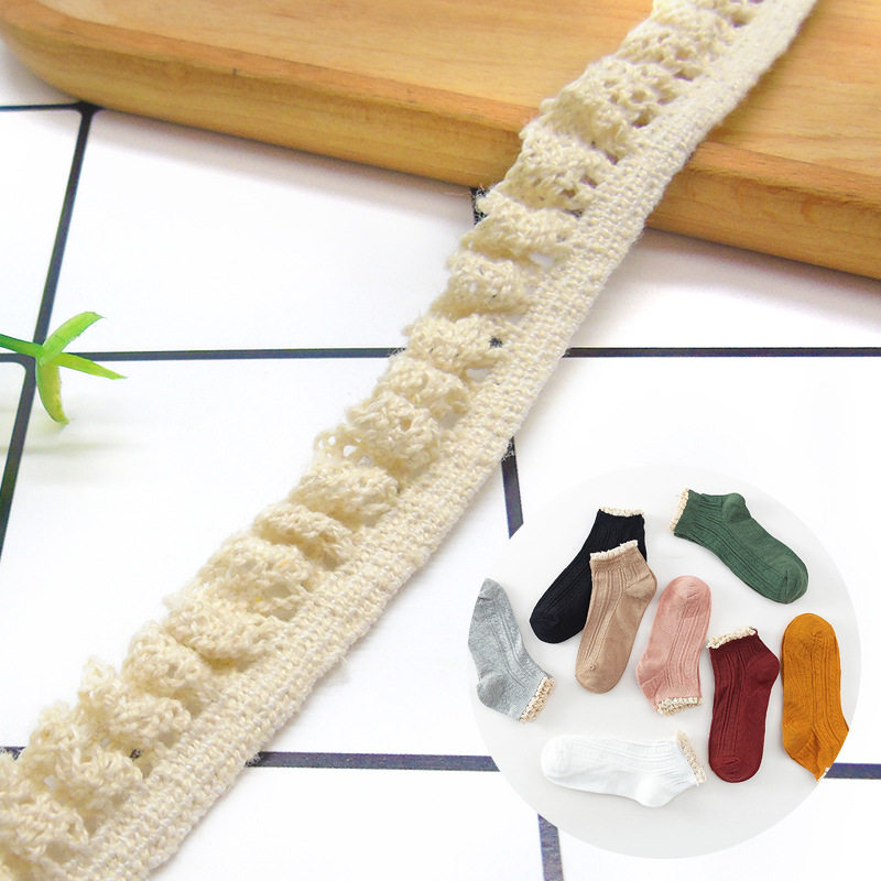 1.5cm Elastic Colorfulful Cotton Thread Lace Children's Clothing Straightening Elastic Clothing Accessories DIY Clothing Webbing Materials Wholesale