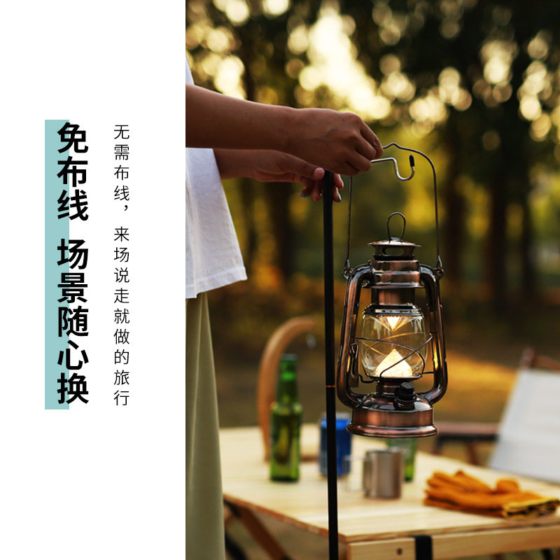 Camping Tent Light Retro Rechargeable Led Lantern Portable Handheld Light Emergency Lighting Dimmable Camping Light