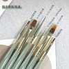 Nail Pen Japanese Polish Glue Phototherapy Brush Round Head Flat Head Sweeping Pen Color Painting Pen Set nail brushes