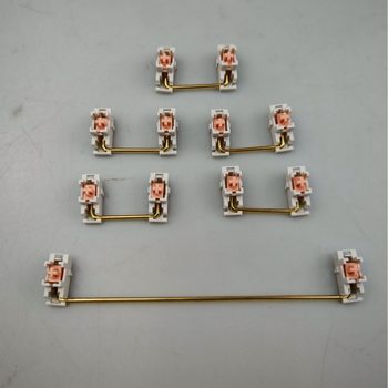 Saint Panda Color Steel Plate Satellite Axis Customized Mechanical Keyboard Accessories 6.25U Gold-Plated Steel Wire Satellite Axis