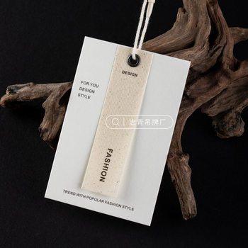 Clothing Cotton and Linen Canvas Tags Custom Artistic Clothing Trademark Tags Creative Fabric Hang Tags Women's Clothing Label Design