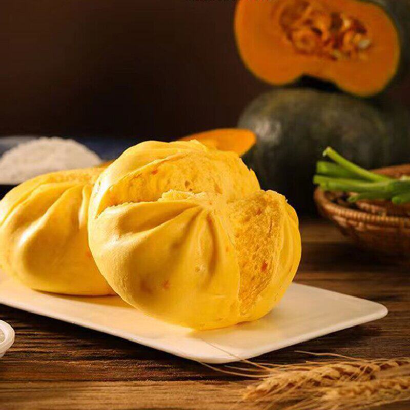 Blooming Pumpkin Buns with Brown Sugar, Hand-Torn, Quick-Frozen, Handmade Pastries, Convenience Store Breakfast, Semi-Finished Products, Commercial Instant Food