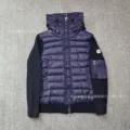 Navy blue white label hooded