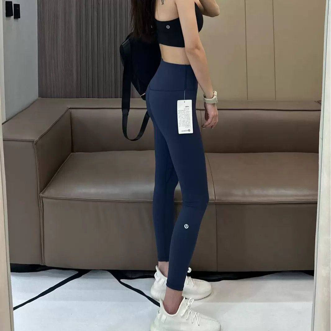 Lulu original standard align yoga pants high waist naked breathable quick-drying fitness pants peach hip sports pants