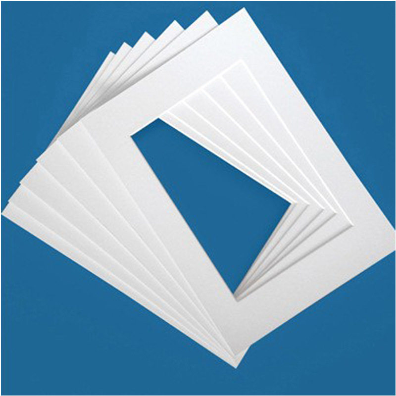 in stock wholesale photo frame mounting cardboard white black A1-36 inch rectangular solid wood picture frame lining paper can be fixed