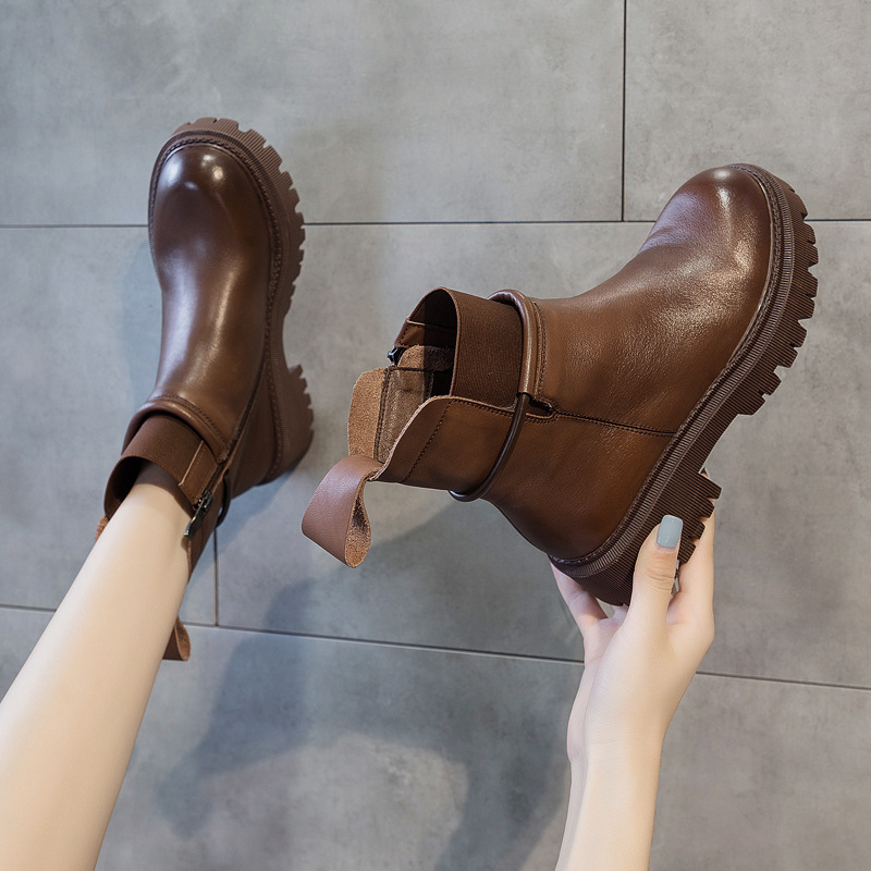 (Mới) Mã K2895 Giá 2480K: Boot Cổ Thấp Nữ Wetdi Kẻ Caro Hàng Mùa Xuân Thu Đông Kẻ Caro Đế Cao Giày Dép Nữ Chất Liệu Da Bò G05 Sản Phẩm Mới, (Miễn Phí Vận Chuyển Toàn Quốc).
