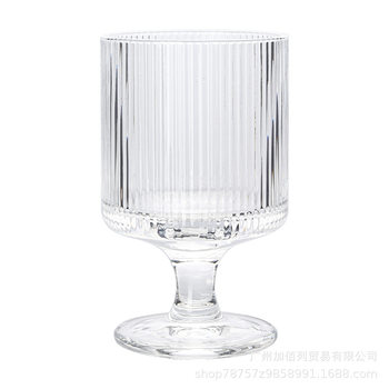 Hot Wine Glass, Embossed Glass, High-Looking Wine Glass, Design Drink, Juice Tall Glass