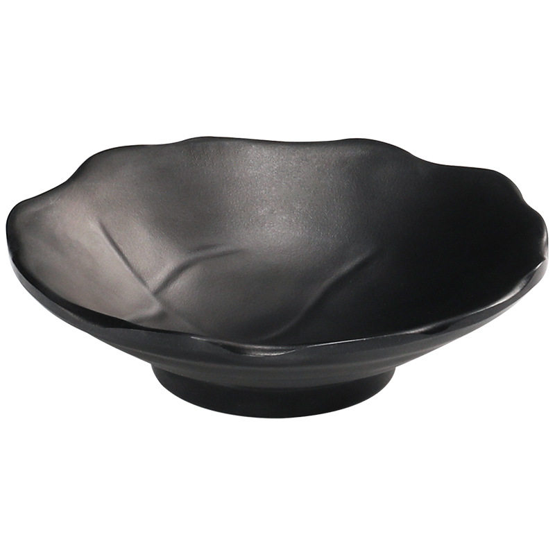 A5 melamine snack plate black frosted plastic small plate porcelain restaurant barbecue hot pot restaurant cold dish commercial