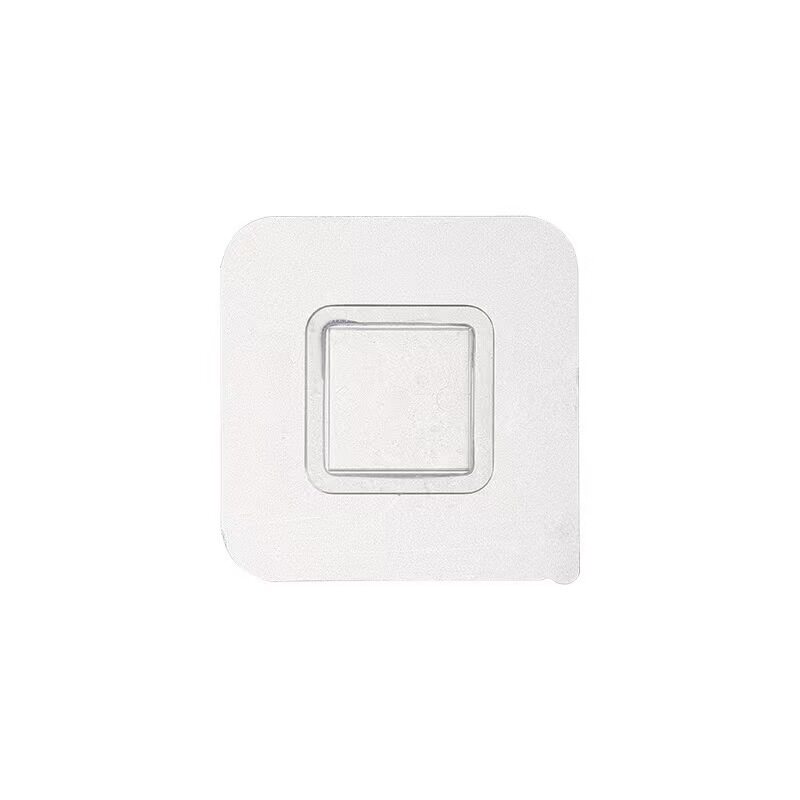 Wall-Mounted Storage Rack Self-Adhesive Flat Buckle Soap Dish Bottom Buckle Traceless Adhesive Snap-On Buckle Universal No-Drill Square Buckle