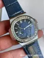 Diamond shell blue leather blue surface