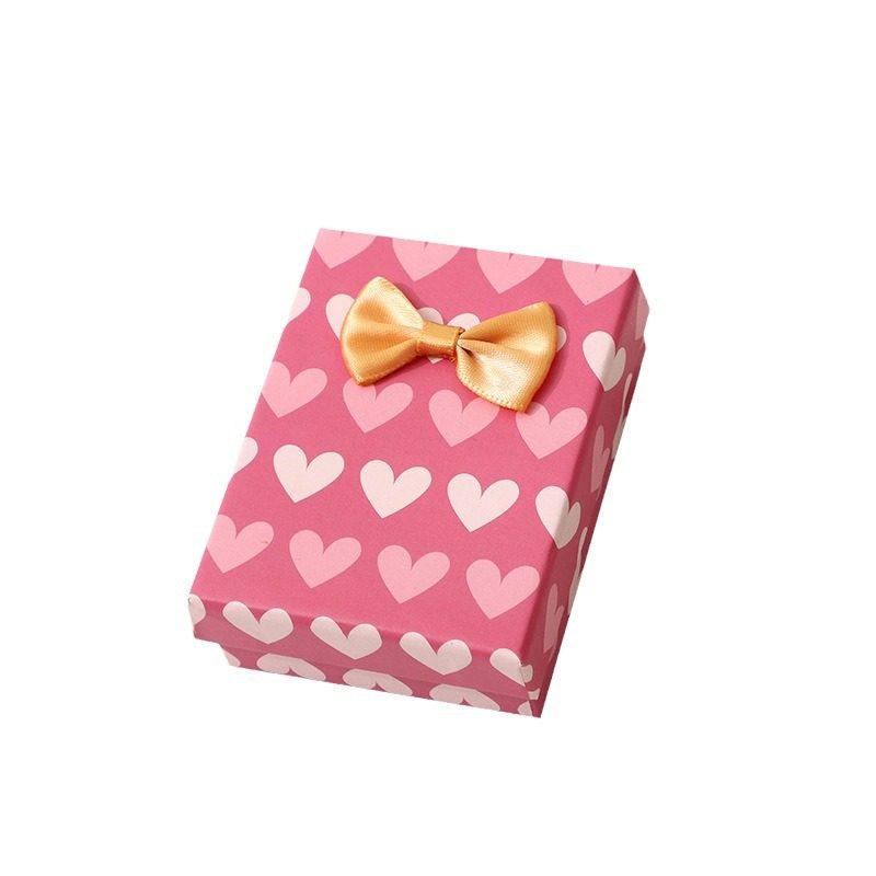 Jewelry Packaging Box, Jewelry Storage Box, Pink Bow, Mixed Colors, in Stock, Earrings, Bracelets, Cross-Border Gift Box