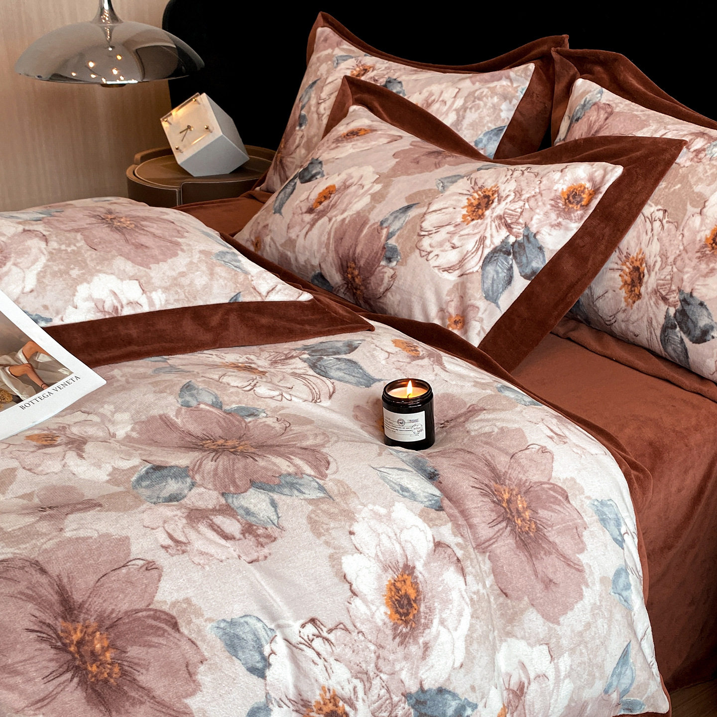 Winter Thickened Milk Velvet Four-Piece Set Double-Sided Coral Velvet Bed Sheetss Set Light Luxury Plus Velvet Bedding Wholesale