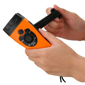 New hand power flashlight 3led flashlight earthquake emergency relief flashlight with radio FM in stock