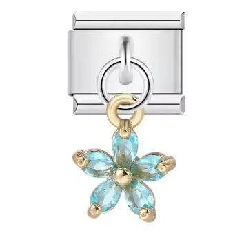 0600-DZ 五弁花 ライトブルー