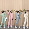 Fashion Casual Sports suit Women's Early Autumn Fashion Slim-fit Slimming Hooded Cardigan Long-sleeved Wide-leg Pants Two-piece Fashionable Set