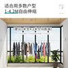 Invisible clothesline shrink clothes indoor punch-free bathroom retractable balcony steel wire rope rack