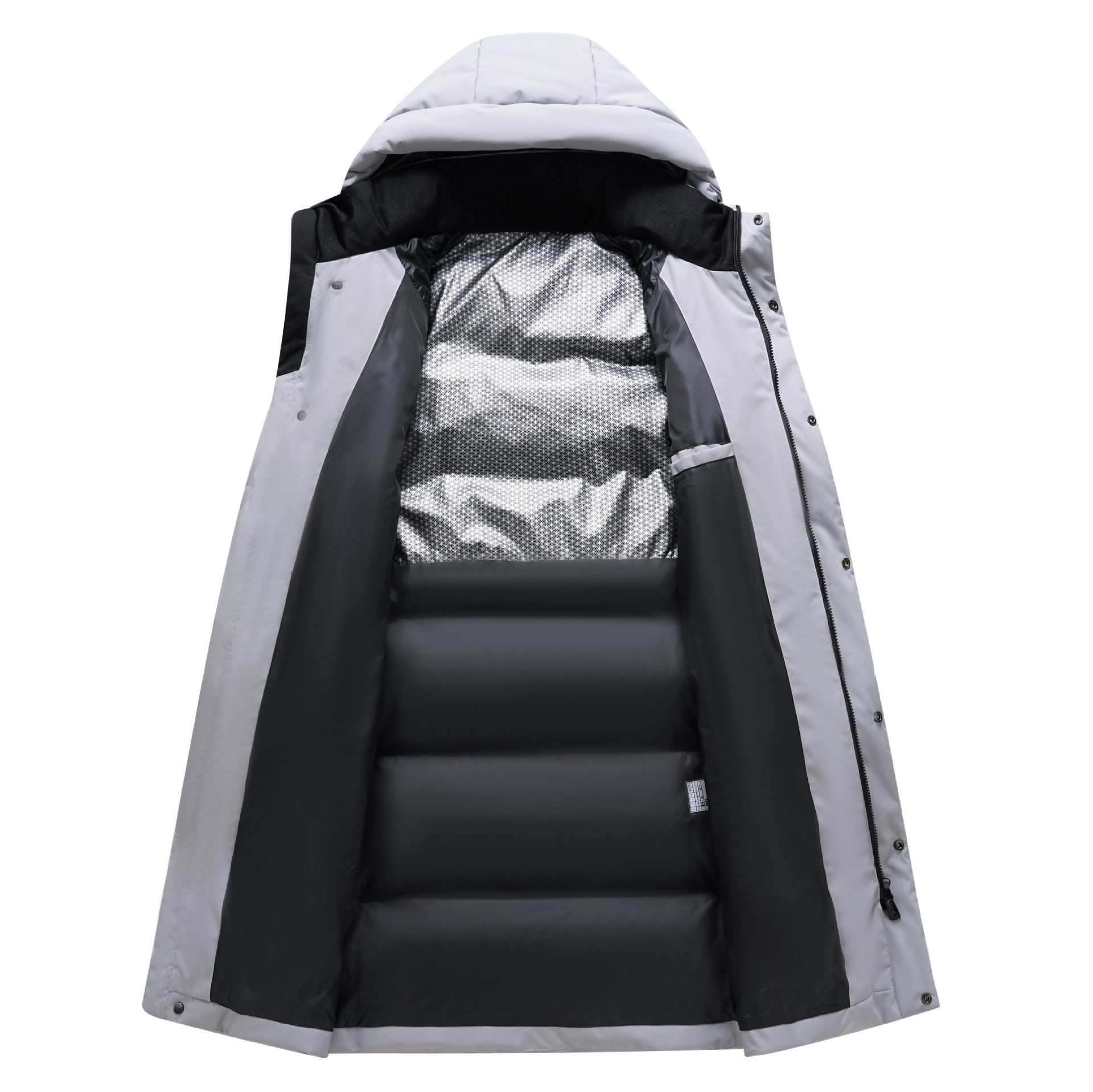 Down Silk Jacket for Male Students, Mid-Length, 2025 New Style, Fashionable Casual Couple's Warm Thickened Coat, Class Uniform