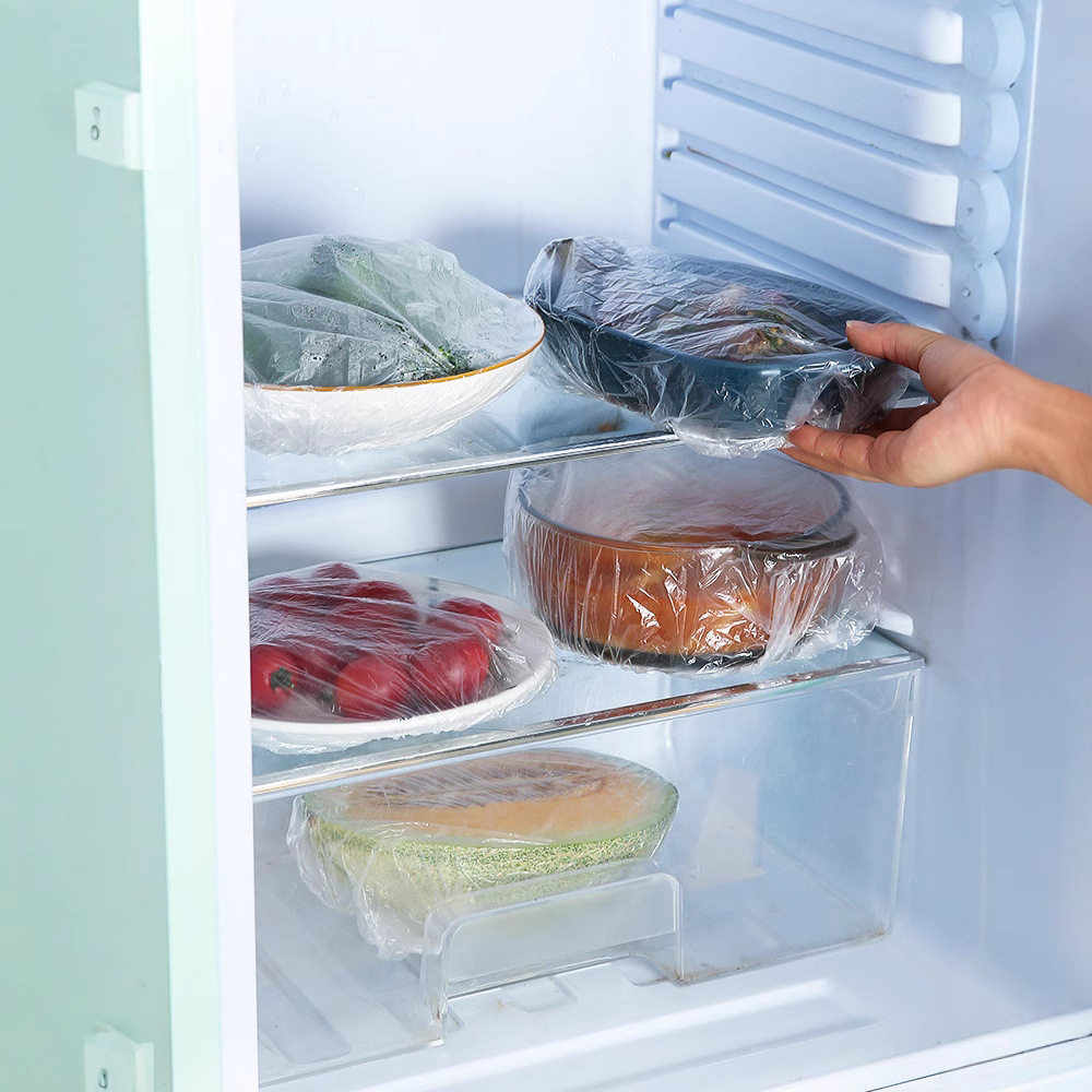 Disposable plastic wrap cover food grade bear plastic wrap cover sealing cover refrigerator tableware dust cover wholesale