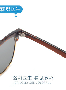 腔调拉满dr.lolly超轻复古太阳镜大牌同款开车钓鱼偏光墨镜可配镜