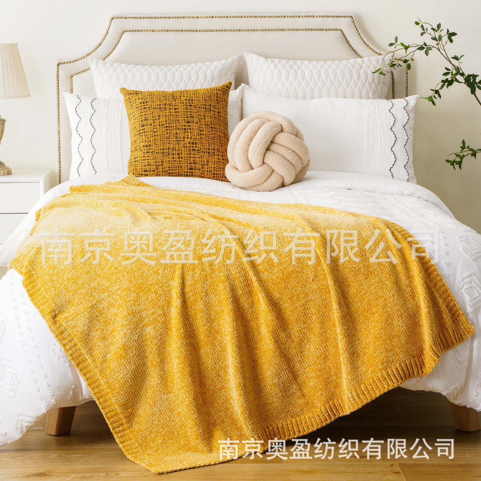 Chenille Pure Color Knitted Blanket Home Soft Decoration Air Conditioning Sofa Lazy Blanket Office Nap Blanket Blanket