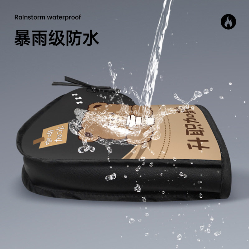 Electric car handlehold cover winter fleece-lined thickened battery motorcycle gloves warm windshield waterproof cold hand guard cover