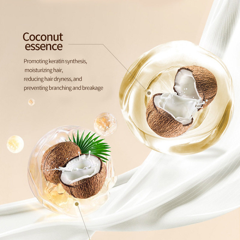 Cross-Border Coconut Moisturizing Shampoo Moisturizing Amino Acid Anti-Dandruff Shampoo Coconut Shampoo Cream Care Foreign Trade
