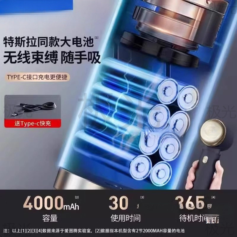 New Angai Totem Car Vacuum Cleaner Wireless Charging Mini Small Handheld Suction Blowing Pumping Large Suction