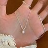 S925 Silver-Plated Natural Pearl Broken Silver Necklace 2025 New Hot Style Women's New Accessible Luxury Niche Clavicle Chain Accessories