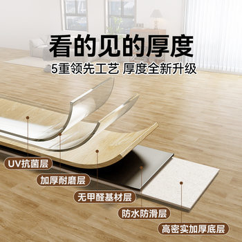 Floor Leather Large Area Full Laying Floor Mat Floor Glue Household Thickened Wear-Resistant Non-Slip Self-Adhesive PVC Plastic Floor Stickers