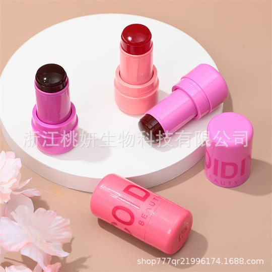 工厂直供 果冻腮红 腮红唇彩两用  裸装 水润轻薄自然