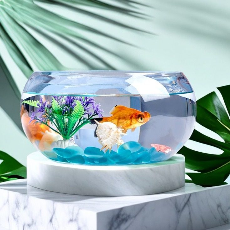 Factory Direct Sales Thickeneded Glass Fish Tank Turtle Tank Large Landscaping Micro Landscape Ornaments Aquatic Plant Tank Thickeneded Fish Tank