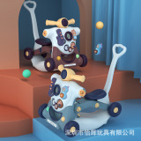 Детские ходунки с ручным нажимом, игрушка для защиты от опрокидывания, многофункциональные ходунки для раннего образования "пять в одном", самокат-ходунки
