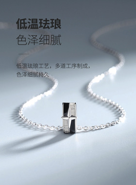 纯银星途项链男士潮牌百搭男生款酷吊坠轻奢小众配饰品生日礼物