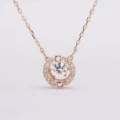 Beating heart rose gold white diamond