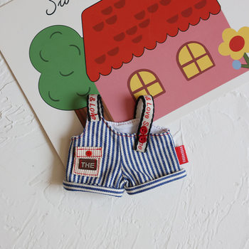Labubu Doll Wears Clothes, Dress-Up Doll Clothes, Keychain, Sailor Overalls, Cotton Doll Casual Clothes