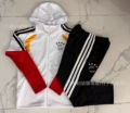 2627 long drawstring hoodie, german white